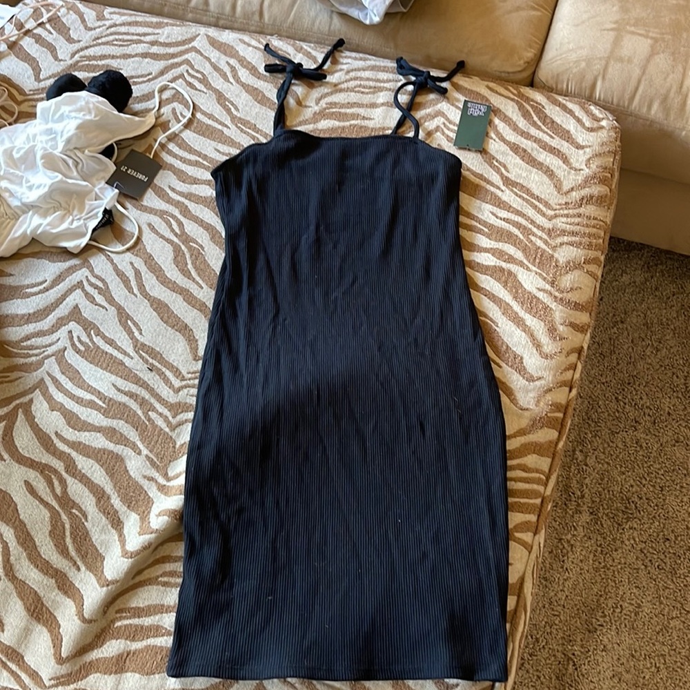 Ribbed mini dress